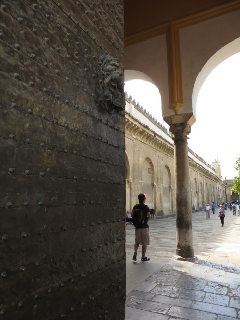 Courtyard of La Mezquita--graceful archways line the square courtyard, and filled with fragrant rows of orange trees