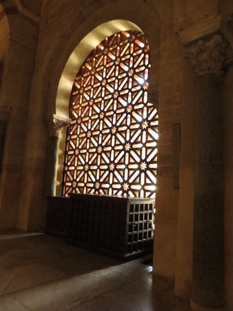A "window shade"--intricately carved such that the light illuminates the carved shapes